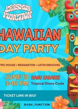 Hawaiian day party Erasmus function