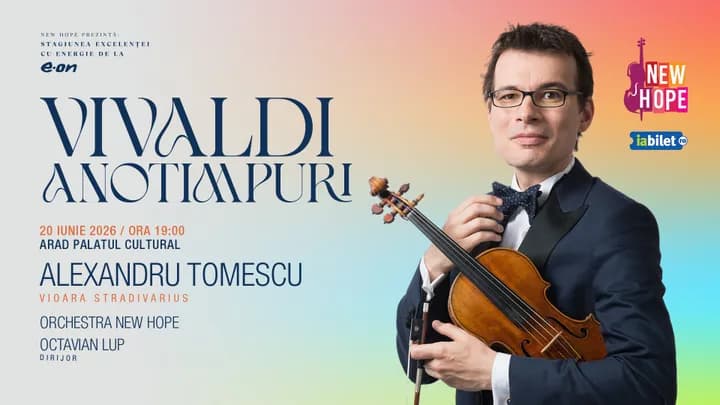 Arad: "Vivaldi - Anotimpuri" cu violonistul Alexandru Tomescu