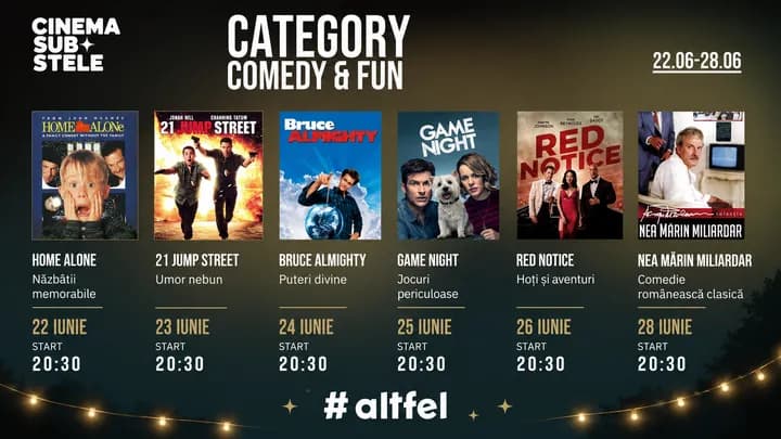 Cinema sub stele: Comedy & Fun Week