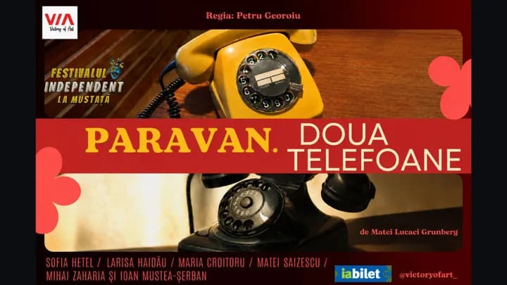 Paravan. Două telefoane