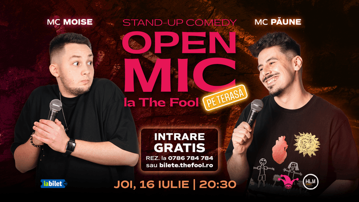The Fool Terasa: Open Mic: MCs Moise & Păune