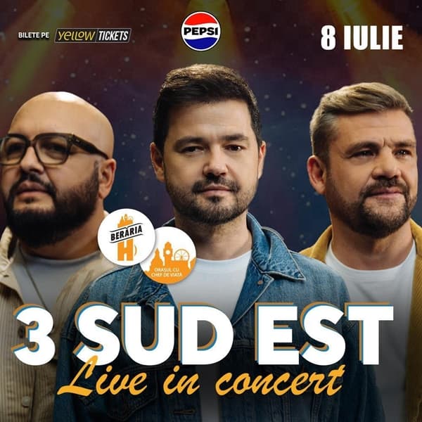 3 SUD EST în concert la Berăria H pe 8 iulie