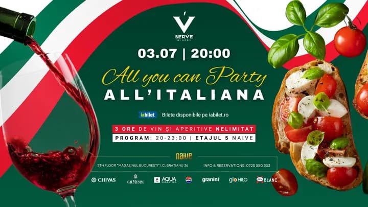 All you can Party: All'Italiana w/ Serve Winery