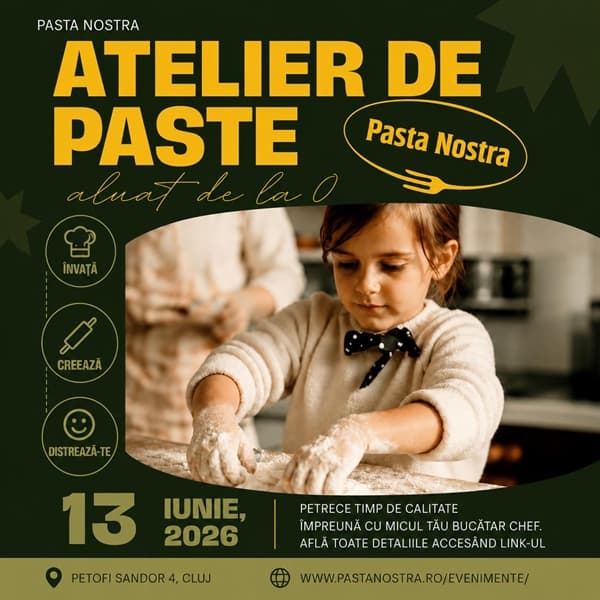 Atelier de paste pentru copii 3 - 6 ani , 13 Iunie