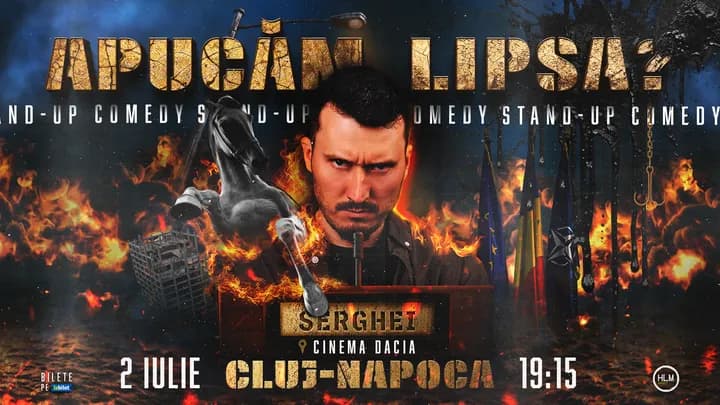 Cluj-Napoca: Stand-Up Comedy politic cu Serghei - „Apucăm lipsa?