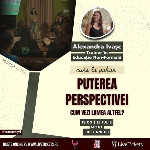 Curs la Pahar - PUTEREA PERSPECTIVEI. Cum vezi lumea altfel? // 13 iulie
