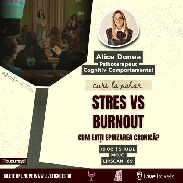 Curs la Pahar - STRES VS BURNOUT. Cum eviți epuizarea cronică? // 5 iulie