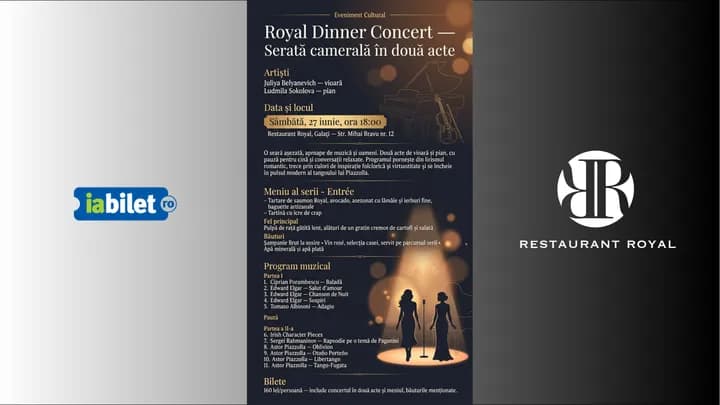 Galati: Royal Dinner Concert - Serată camerală în două acte