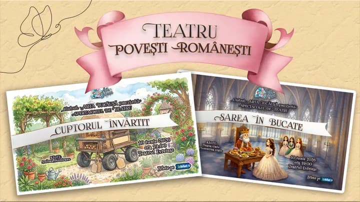 Spectacol de teatru: Povești Românești „Sarea în bucate” și „Cuptorul învârtit”