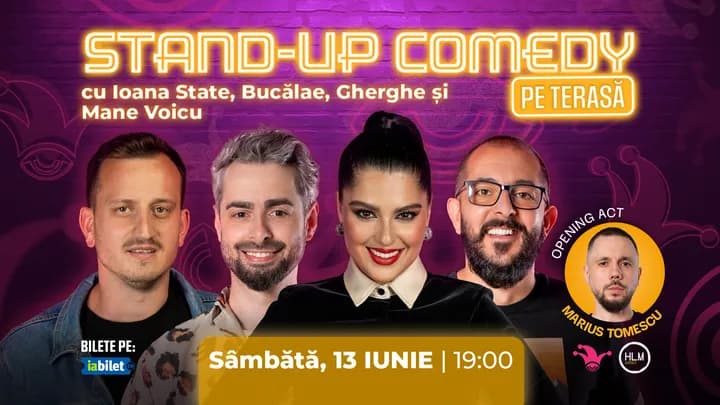 The Fool Terasa: Stand-up Comedy cu Bucălae, Mane, Ioana State și Gherghe