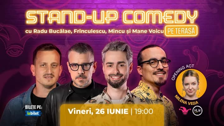 The Fool Terasa: Stand-up Comedy cu Mane, Bucălae, Frînculescu și Mincu