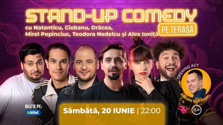 The Fool Terasa: Stand-up comedy cu Natanticu, Ciobanu, Drăcea, Mirel Popinciuc, Teodora Nedelcu și Alex Ioniță
