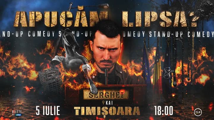 Timișoara: Stand-Up Comedy politic cu Serghei - „Apucăm lipsa?” (EARLY SHOW)